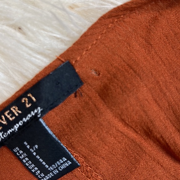 Forever 21 Tunic Blouse size small Rust brown Color - Picture 11 of 11